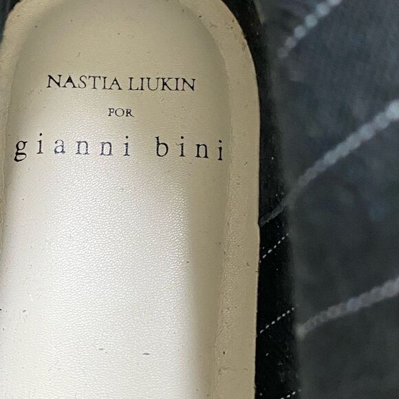 Gianni Bini x Nastia Liukin Bowery Leather Zip-Up Lug Sole Booties womens 9.5 - Picture 7 of 9